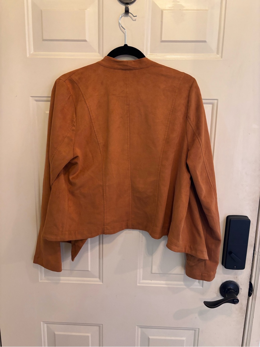 Thread & Supply Rust Brown Draped Open Front Jacket - Picture 3 of 4